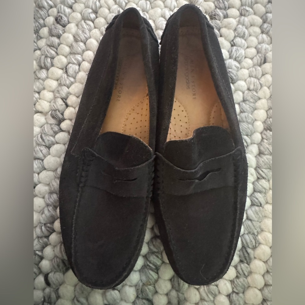 Bloomingdale’s The Men's Store Classic Black Suede Loafers
